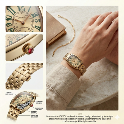 JOEFOX TONNEAU STYLE 9120 ROSE-GOLD DIAL - WOMEN'S QUARTZ