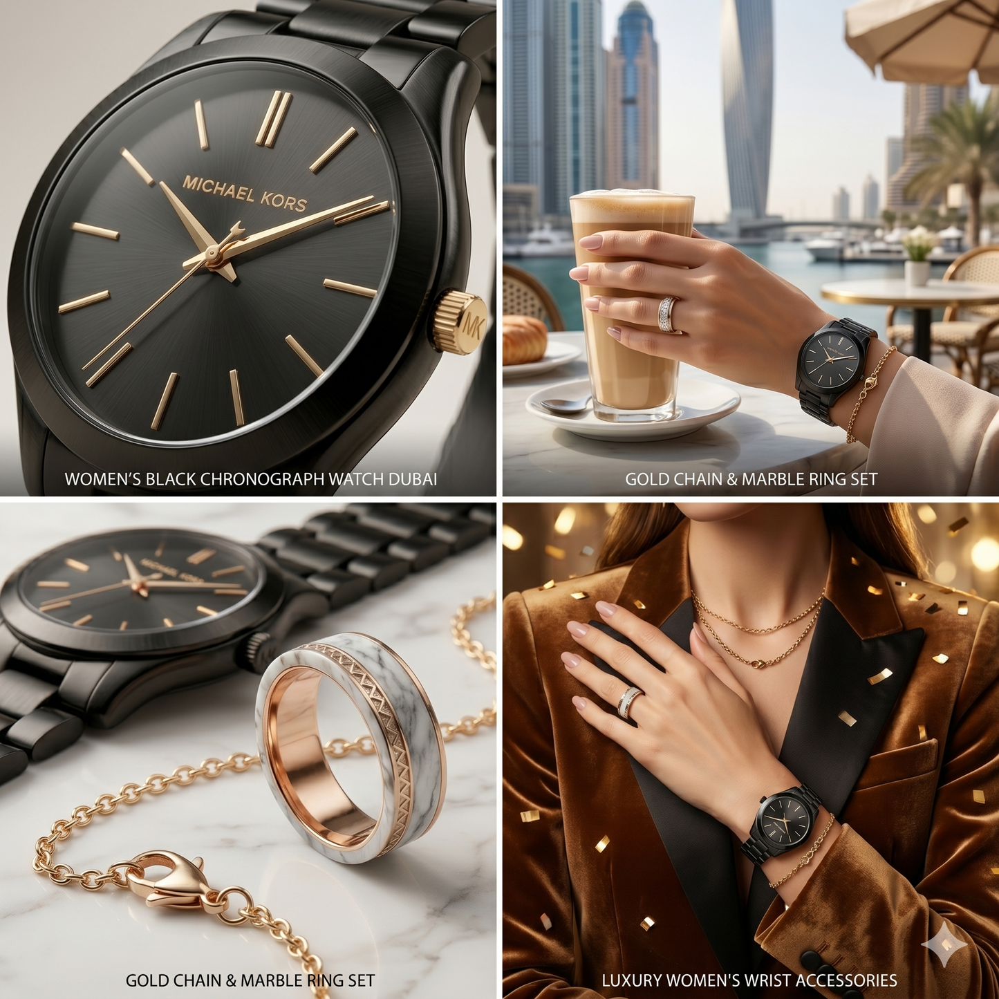 MICHAEL KORS PLAIN MK3221 BLACK DIAL - WOMEN'S QUARTZ