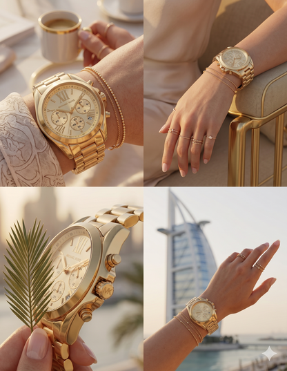 MICHAEL KORS CHRONO MK5798 GOLD DIAL - WOMEN'S QUARTZ