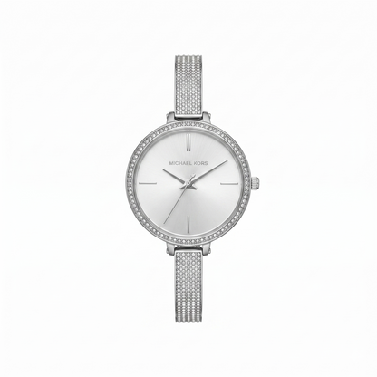 MICHAEL KORS CIRCLE WITH DIAMONDS MK3783 SILVER DIAL - WOMEN'S QUARTZ