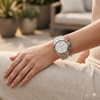 MICHAEL KORS CHRONO MK6174 SILVER DIAL - WOMEN'S QUARTZ