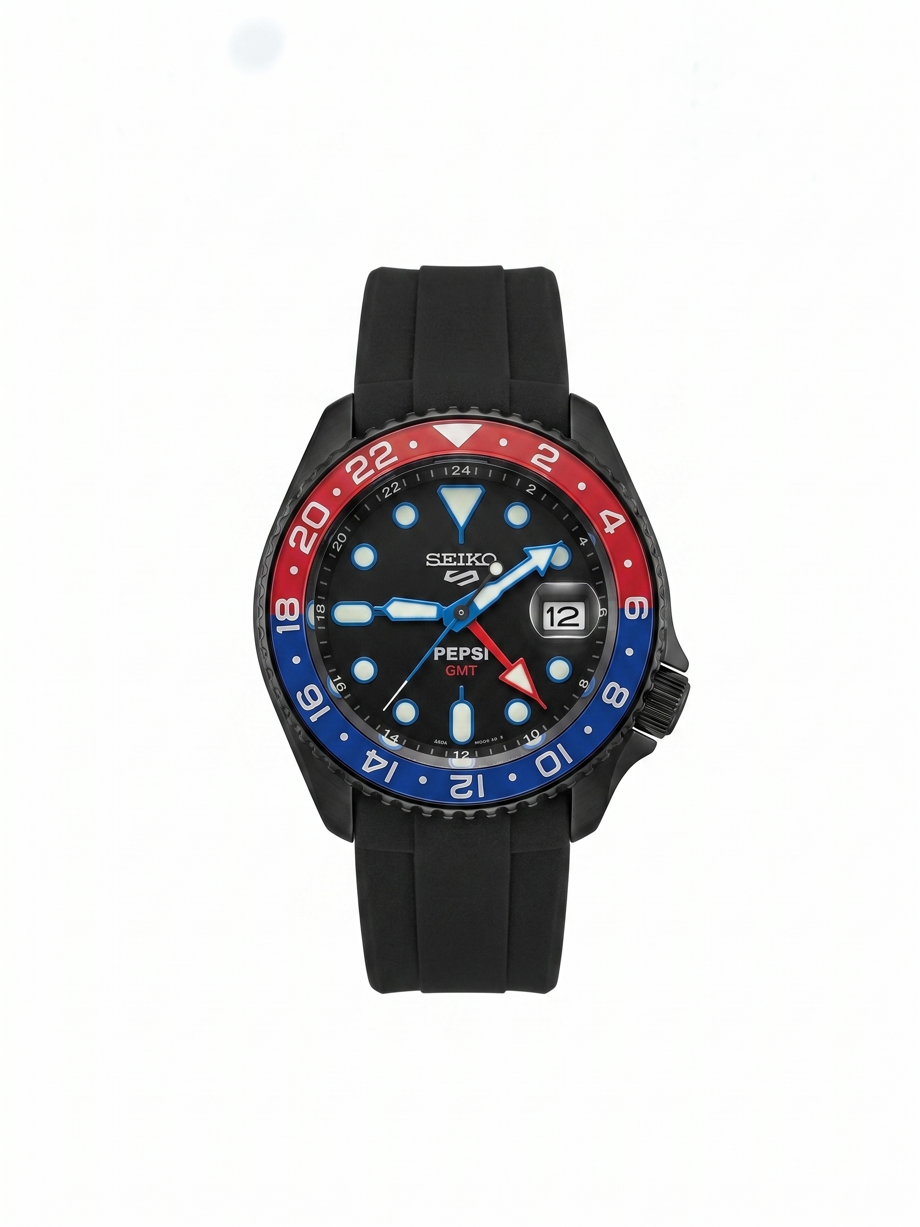 SEIKO 5 GMT PEPSI LIMITED EDITION SSK047K1 BLACK DIAL - MEN'S