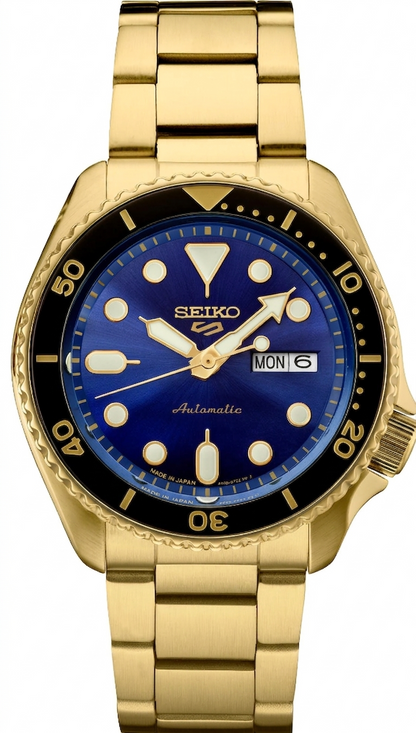 SEIKO 5 GMT SRPK20 BLUE DIAL - MEN'S AUTOMATIC