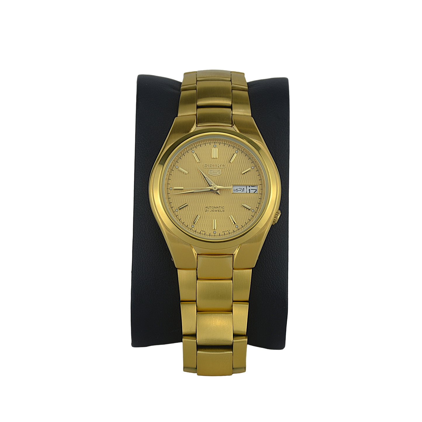 SEIKO 5 21 JEWELS WITH DESIGN SNK610K1 GOLD DIAL - MEN'S AUTOMATIC