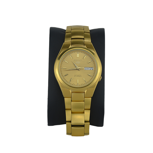 SEIKO 5 21 JEWELS WITH DESIGN SNK610K1 GOLD DIAL - MEN'S AUTOMATIC