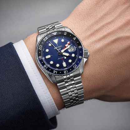 SEIKO 5 GMT BATMAN SSK003K1 BLUE DIAL - MEN'S AUTOMATIC