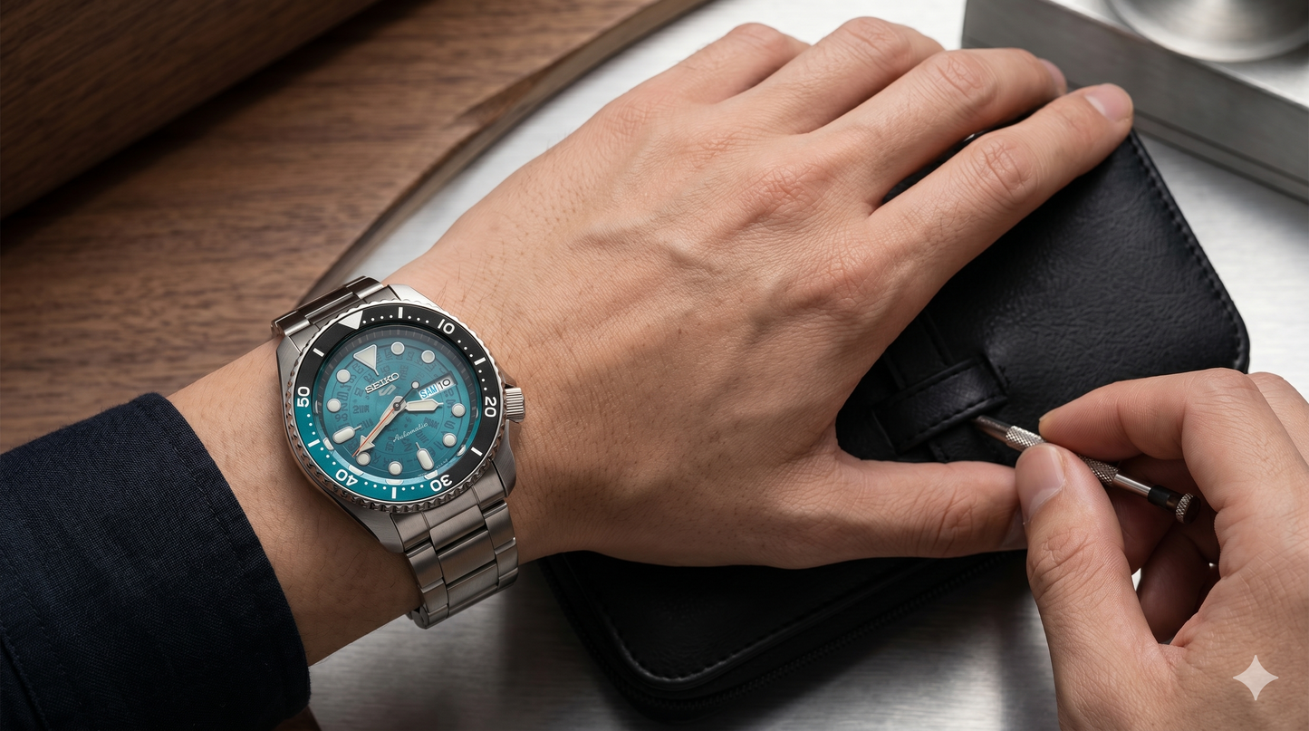 SEIKO 5 SONAR SRPJ45K1 BLUE DIAL - MEN'S AUTOMATIC