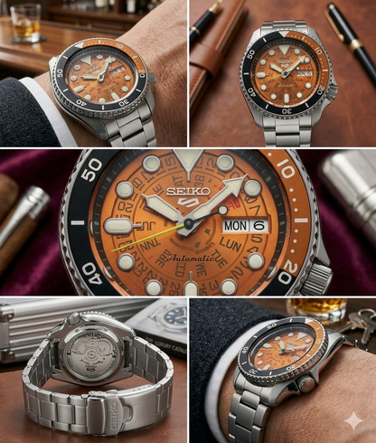 SEIKO 5 SONAR SRPJ47K1 BROWN DIAL - MEN'S AUTOMATIC