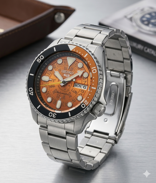SEIKO 5 SONAR SRPJ47K1 BROWN DIAL - MEN'S AUTOMATIC