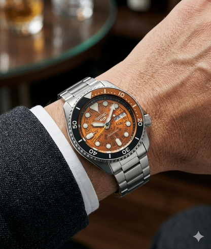 SEIKO 5 SONAR SRPJ47K1 BROWN DIAL - MEN'S AUTOMATIC