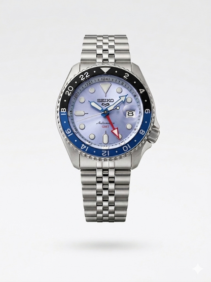 SEIKO 5 GMT BLUE ICE SSK029K1 BLUE DIAL - MEN'S AUTOMATIC