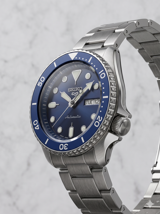 SEIKO 5 GMT SKX SERIES SRPD51K1 BLUE DIAL - MEN'S AUTOMATIC