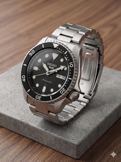SEIKO 5 GMT SKX SERIES SRPD55K1 BLACK DIAL - MEN'S AUTOMATIC