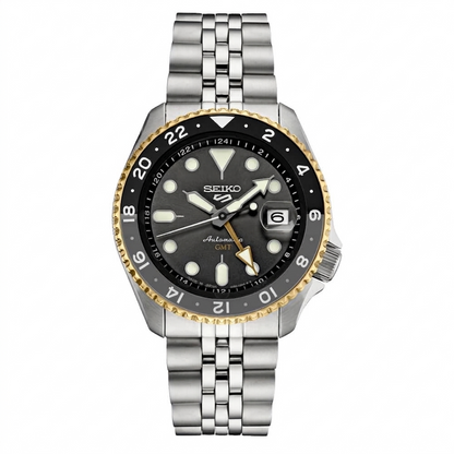 SEIKO 5 GMT CHARCOAL SSK021 GRAY DIAL - MEN'S AUTOMATIC