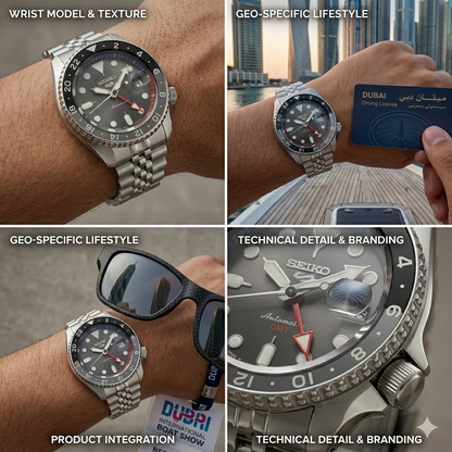 SEIKO 5 GMT U.S. SPECIAL CREATION SSK019 GRAY DIAL - MEN'S AUTOMATIC