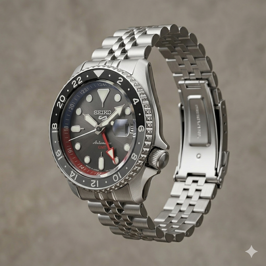 SEIKO 5 GMT U.S. SPECIAL CREATION SSK019 GRAY DIAL - MEN'S AUTOMATIC