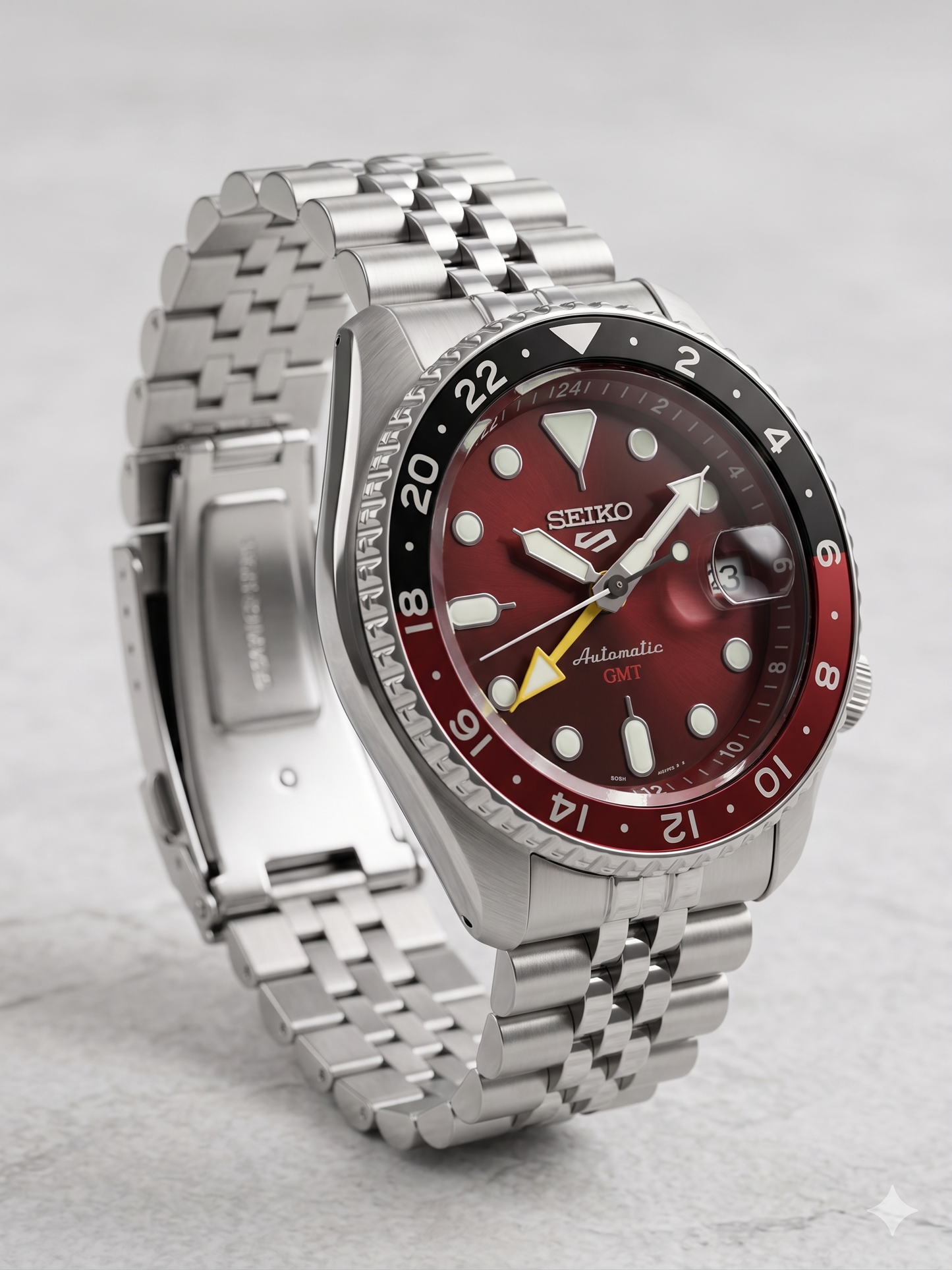 SEIKO 5 GMT RED PASSION SSK031K1 RED DIAL - MEN'S AUTOMATIC