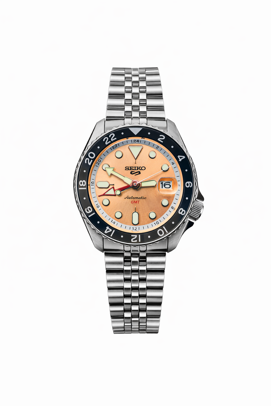 SEIKO 5 GMT SLAMDUNK SSK043K1 SALMON DIAL - MEN'S AUTOMATIC