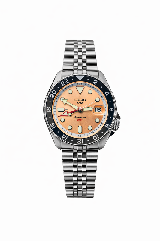 SEIKO 5 GMT SLAMDUNK SSK043K1 SALMON DIAL - MEN'S AUTOMATIC