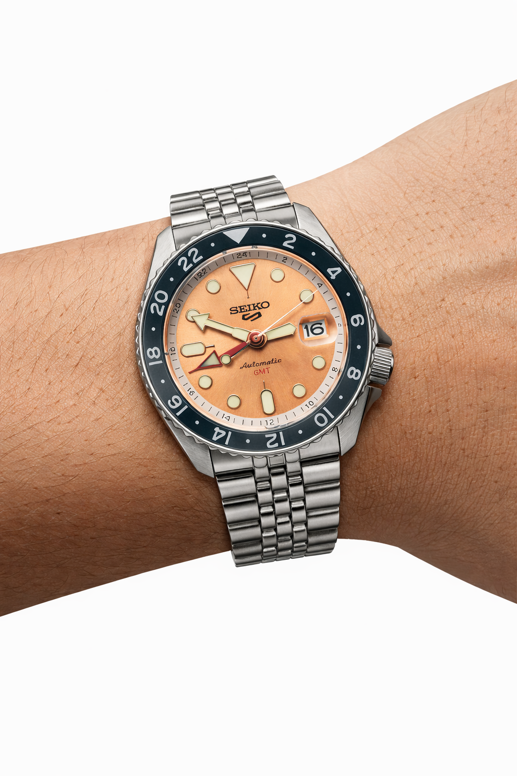 SEIKO 5 GMT SLAMDUNK SSK043K1 SALMON DIAL - MEN'S AUTOMATIC