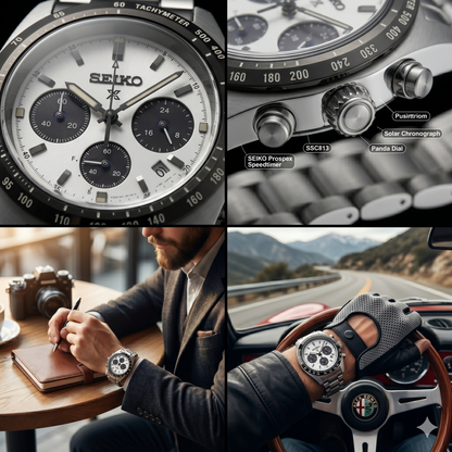 SEIKO PROSPEX PANDA V1 SSC813P1 WHITE DIAL - MEN'S AUTOMATIC