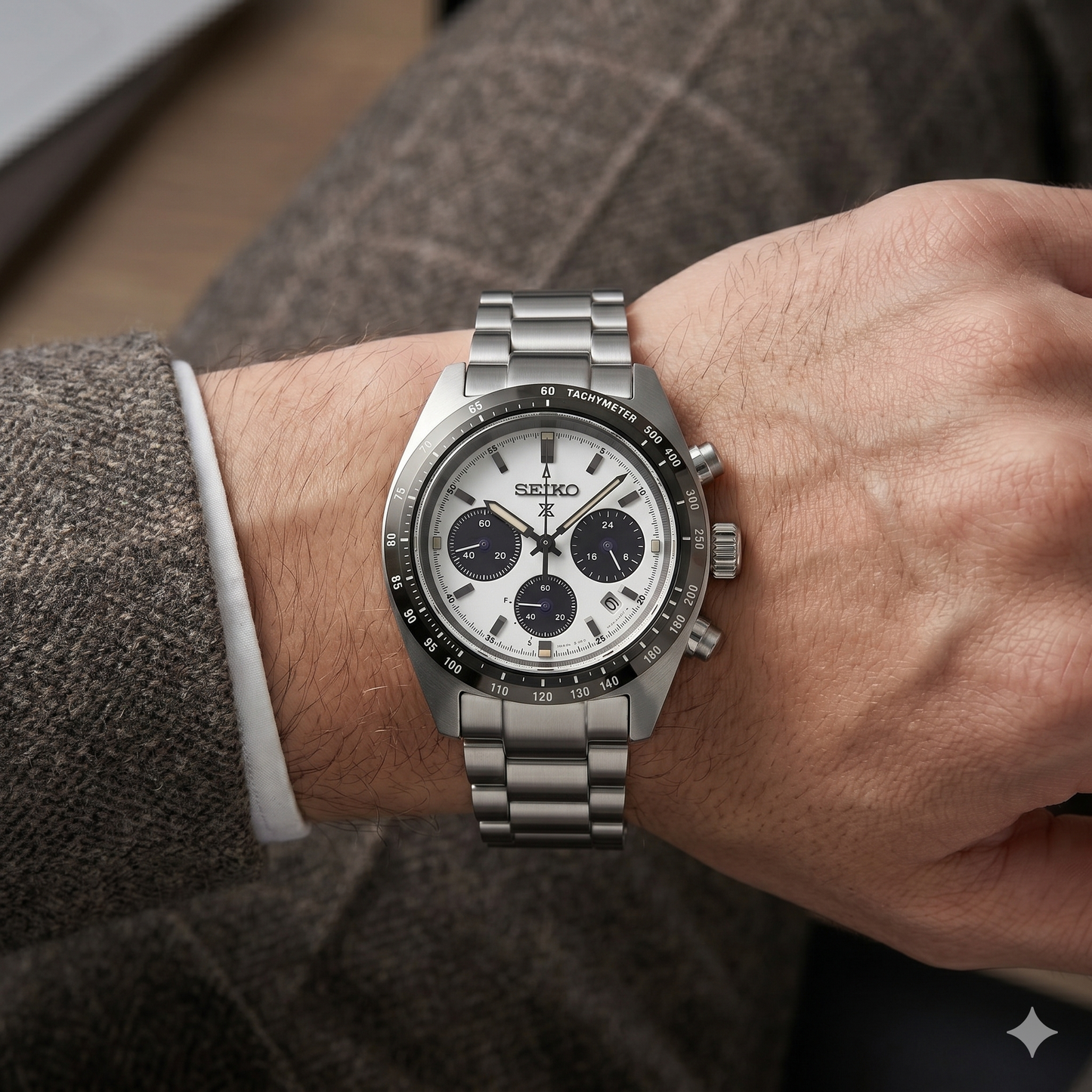 SEIKO PROSPEX PANDA V1 SSC813P1 WHITE DIAL - MEN'S AUTOMATIC