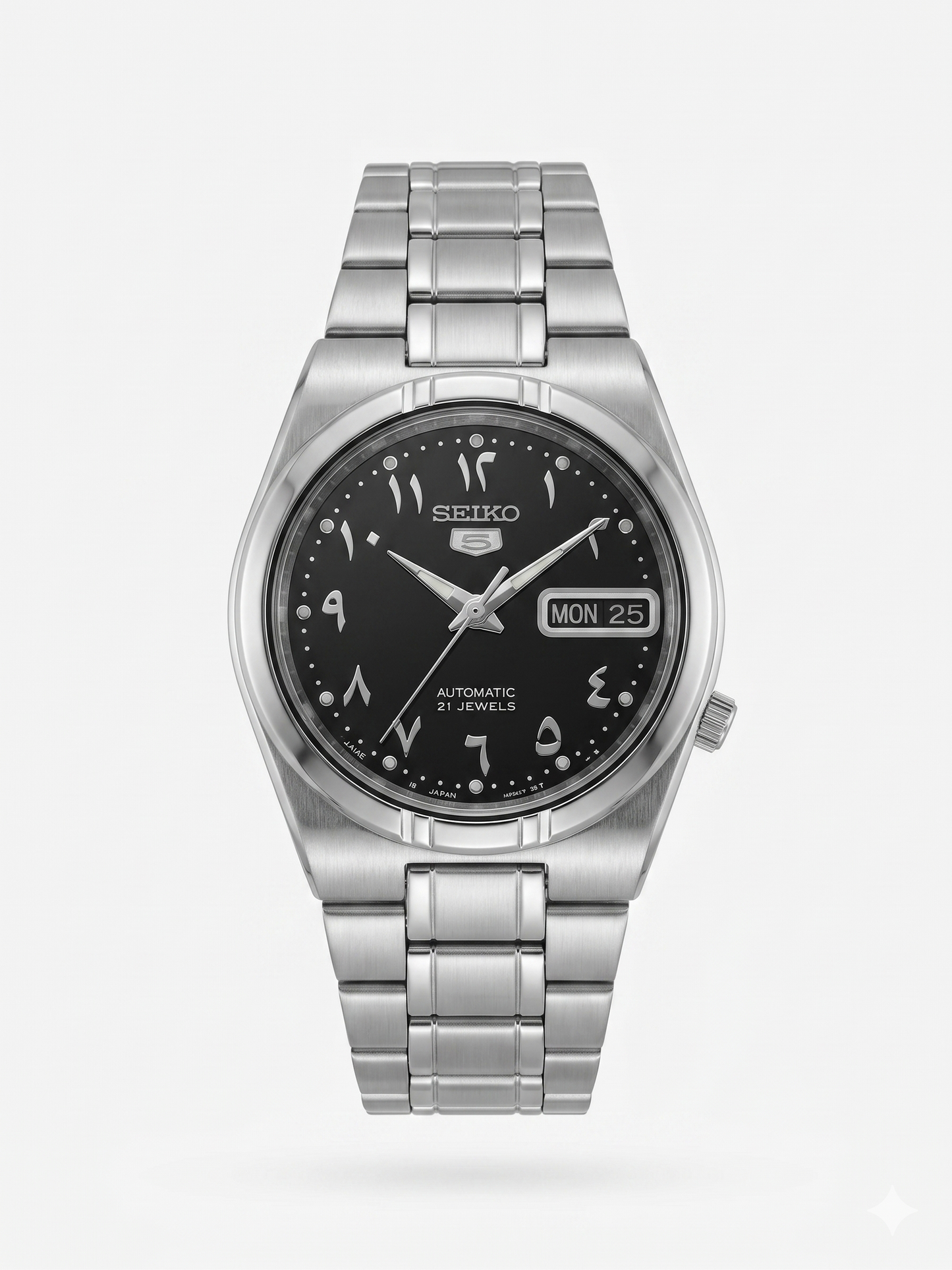SEIKO 5 21 JEWELS ARABIC DIAL SNK063J5 BLACK DIAL - MEN'S AUTOMATIC