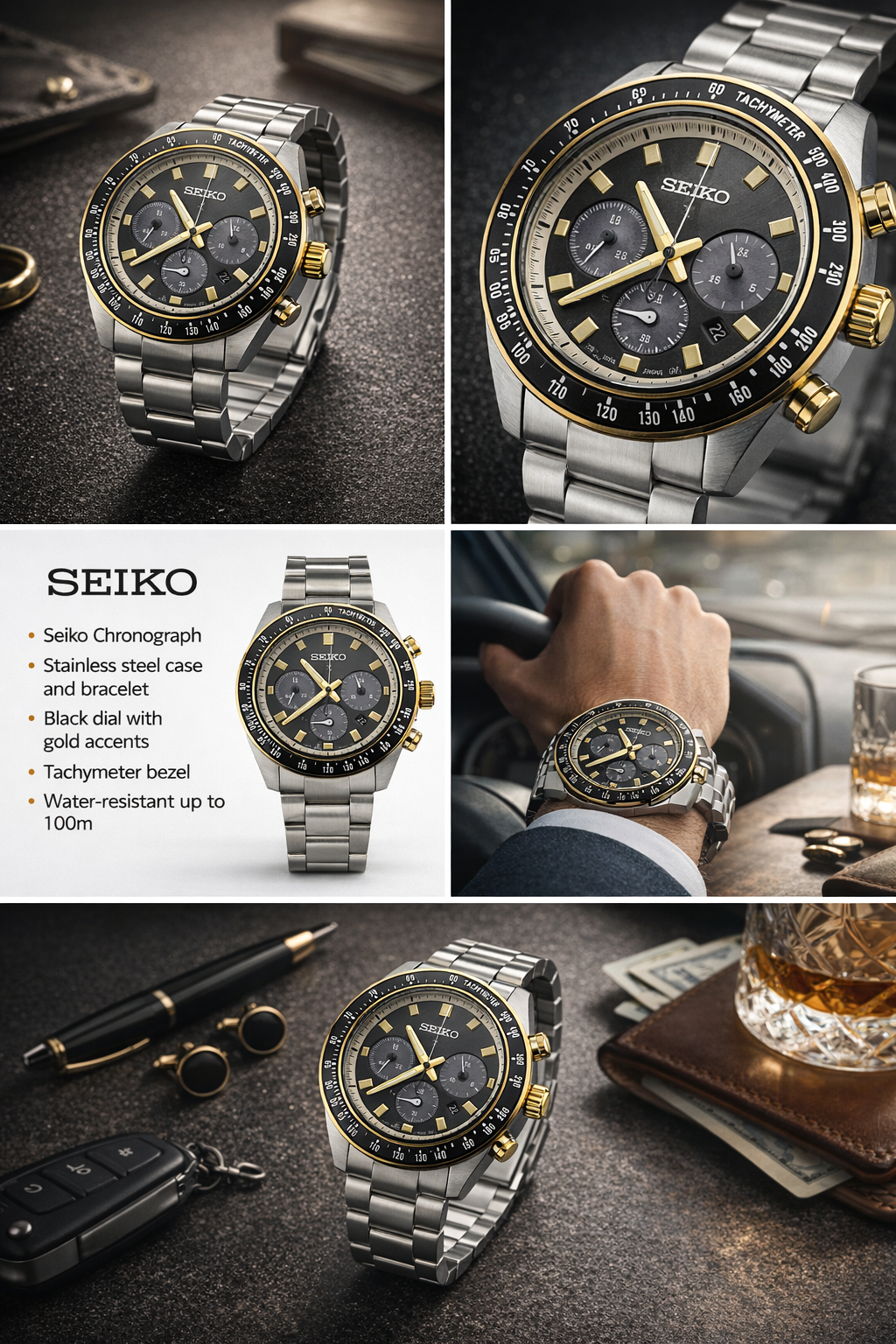 SEIKO PROSPEX CIRCUIT RACE SSC941P1 BLACK DIAL - MEN'S AUTOMATIC