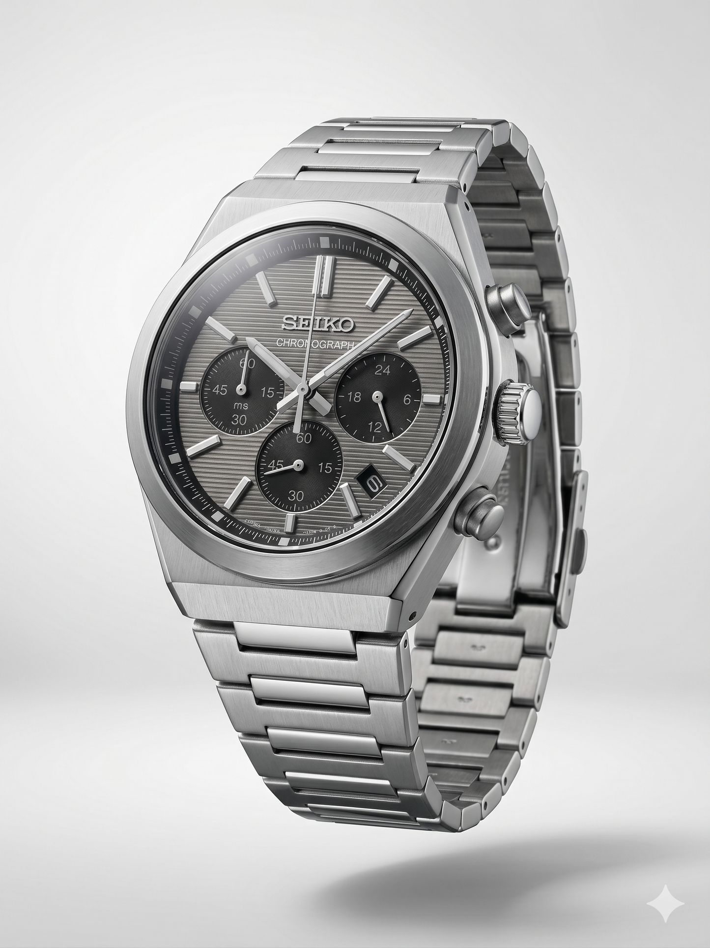 SEIKO CHRONOGRAPH SSB455P1 SILVER DIAL - MEN'S AUTOMATIC