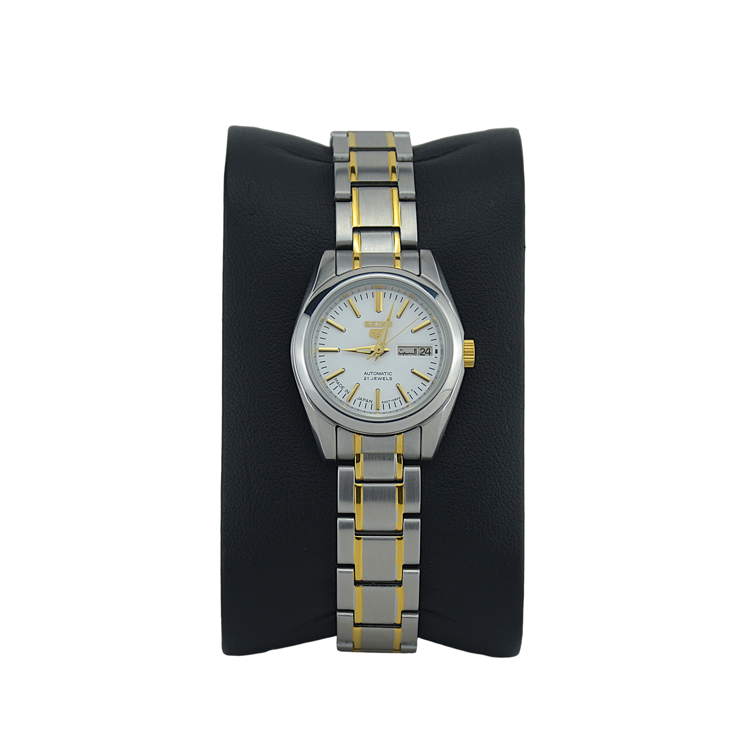 SEIKO 21 JEWELS SYMK19J1 WHITE DIAL - WOMEN'S AUTOMATIC
