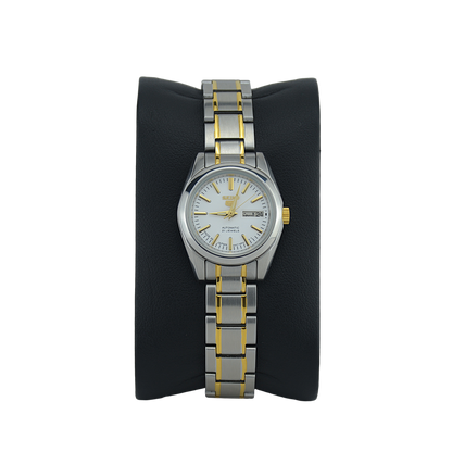 SEIKO 21 JEWELS SYMK19J1 WHITE DIAL - WOMEN'S AUTOMATIC