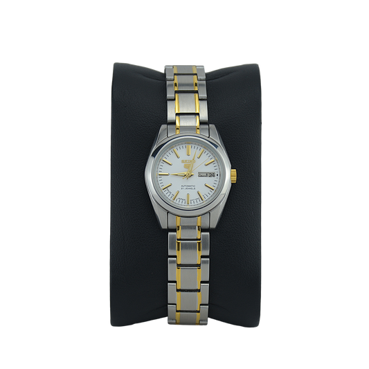 SEIKO 21 JEWELS SYMK19J1 WHITE DIAL - WOMEN'S AUTOMATIC