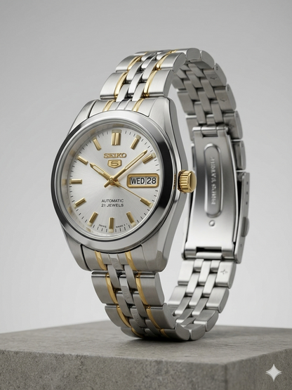 SEIKO 21 JEWELS SYMA35K1 WHITE DIAL - WOMEN'S AUTOMATIC