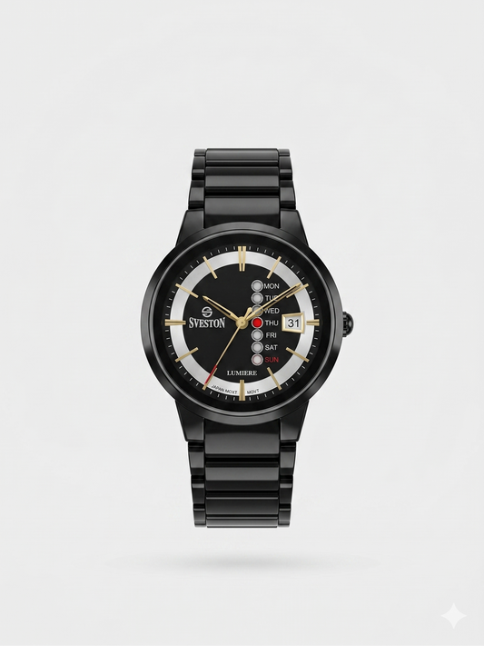 SVESTON LUMIERE SV-7555G BLACK DIAL - MEN'S QUARTZ