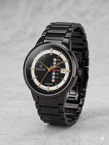 SVESTON LUMIERE SV-7555G BLACK DIAL - MEN'S QUARTZ