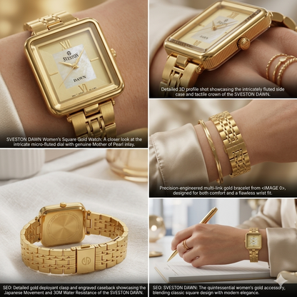 SVESTON DAWN SV-19037L GOLD DIAL - WOMEN'S QUARTZ