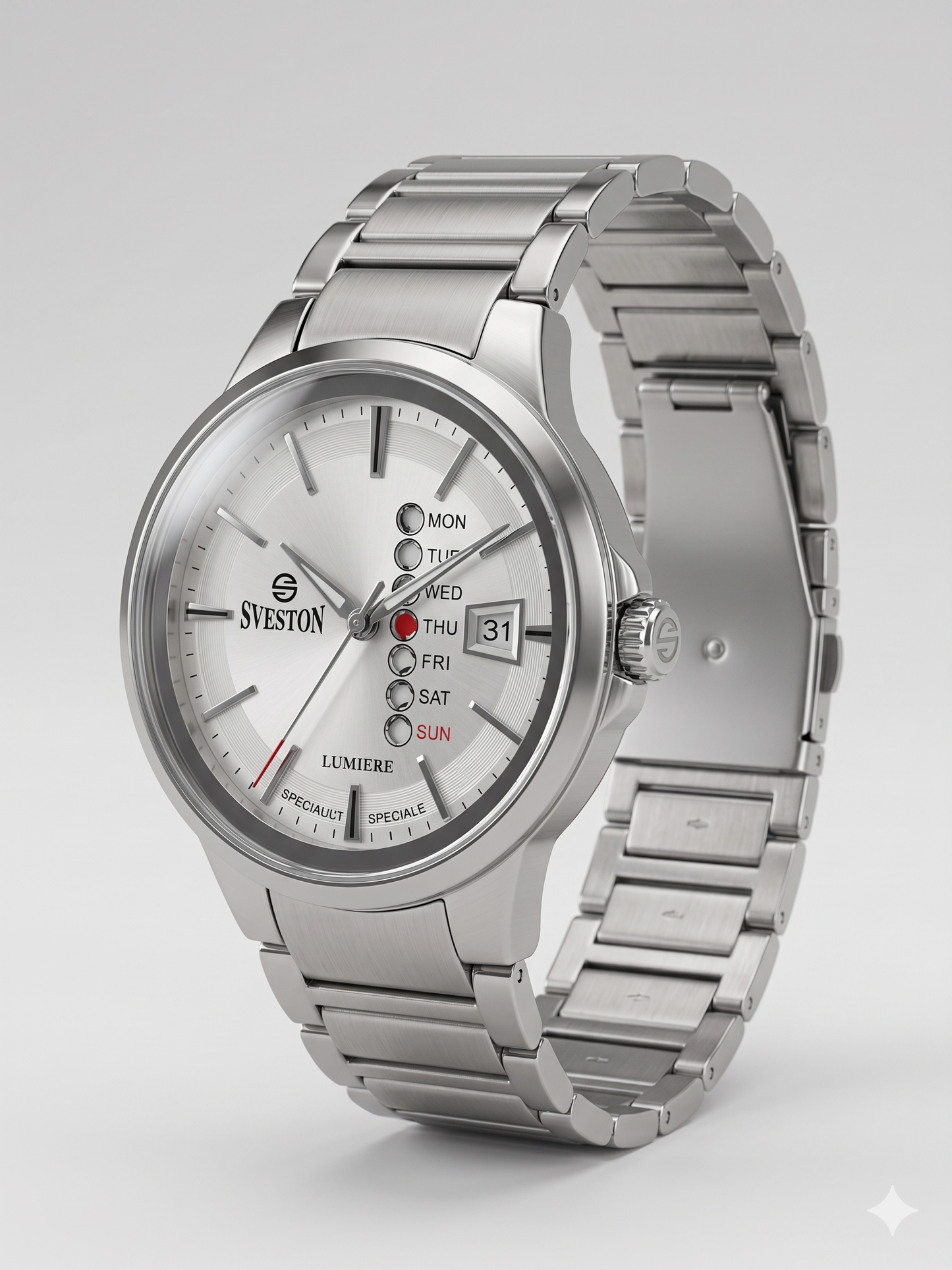 SVESTON LUMIERE SV-7555G WHITE DIAL - MEN'S QUARTZ