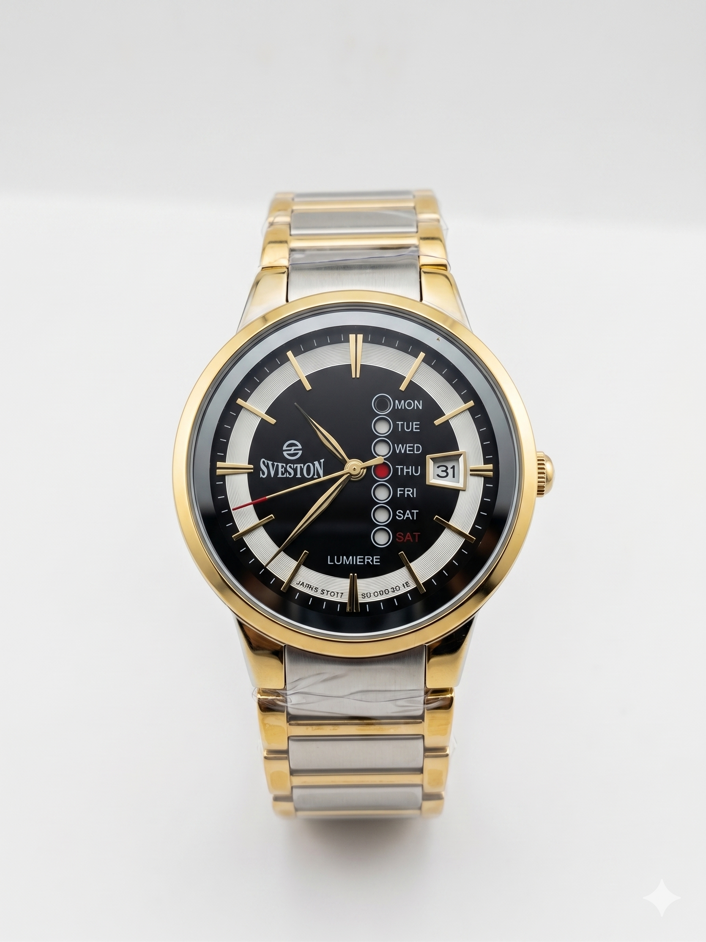 SVESTON LUMIERE SV-7555G BLACK DIAL - MEN'S QUARTZ