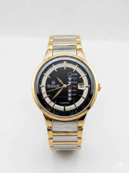 SVESTON LUMIERE SV-7555G BLACK DIAL - MEN'S QUARTZ