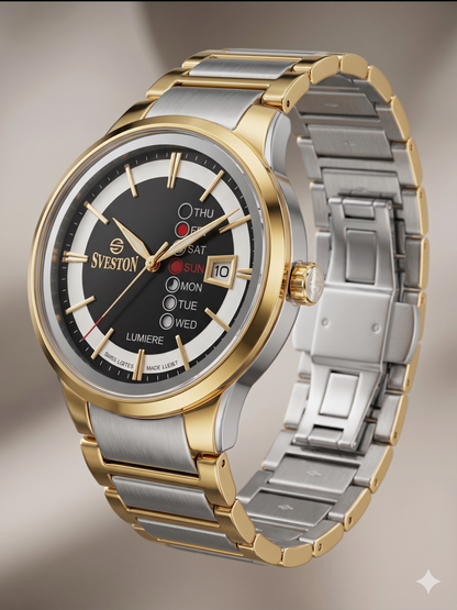 SVESTON LUMIERE SV-7555G BLACK DIAL - MEN'S QUARTZ